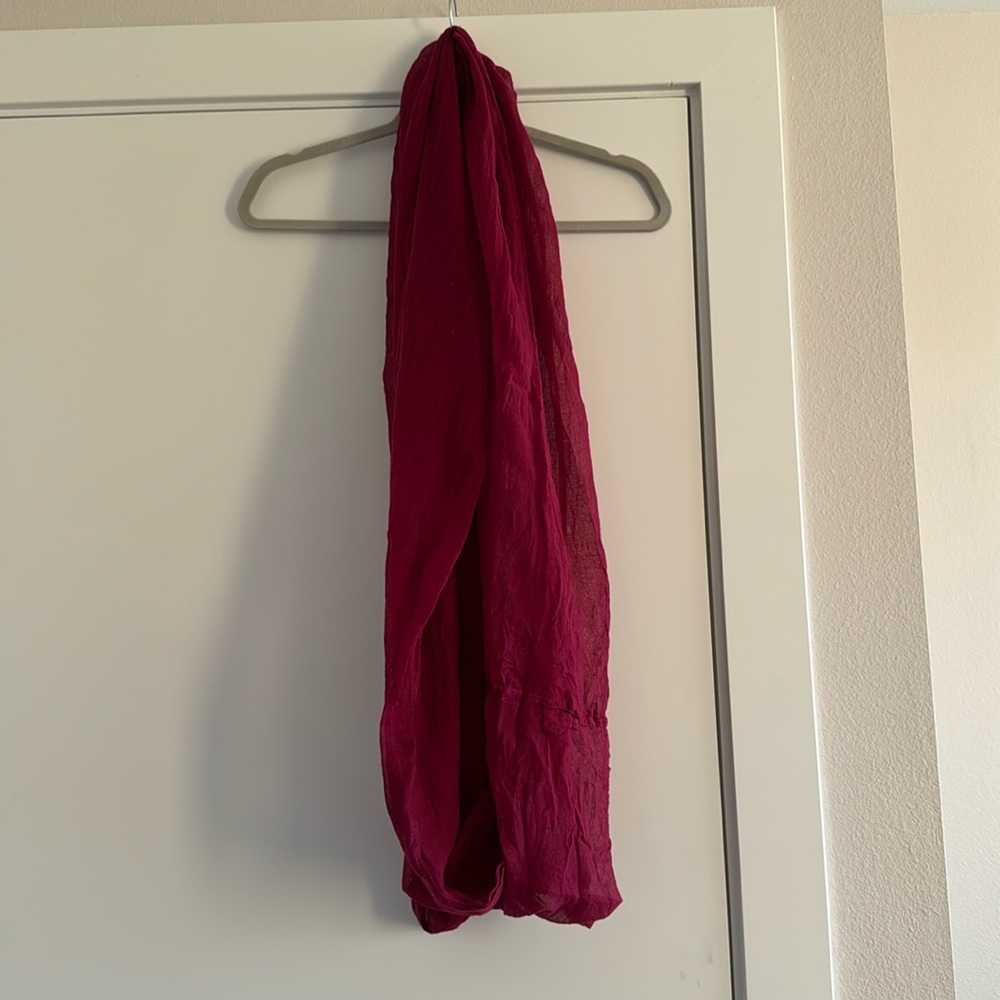 Maroon/Berry Sheer Infinity Scarf